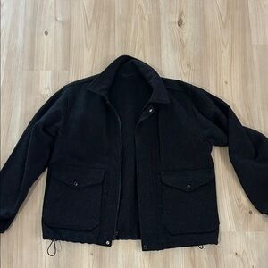 Filson Men’s Black Wool-Blend Utility Jacket